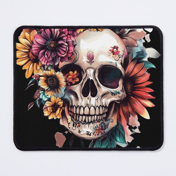 Item preview, "Floral Skull Splendor" designed and sold by inksavvystudio.