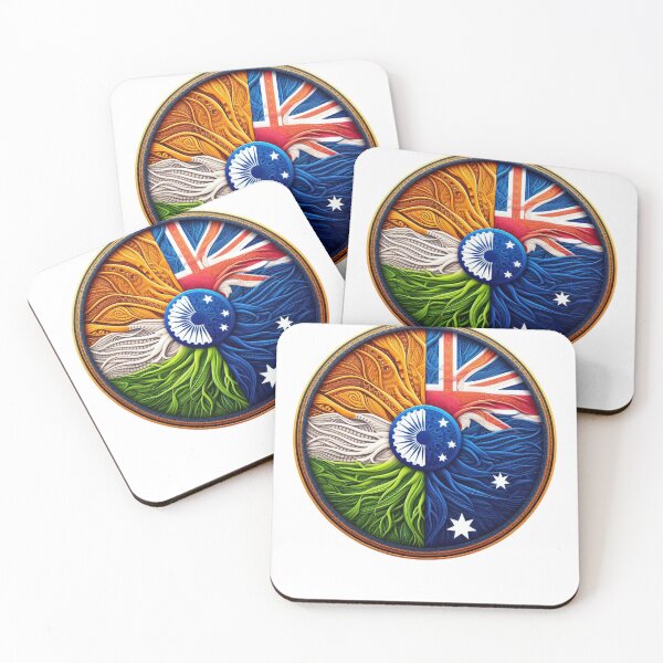 Item preview, India Australia TShirt Celebrate Your Dual Heritage with India-Australia Themed T-Shirts  designed and sold by 519xdesign.