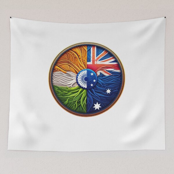 Item preview, India Australia TShirt Celebrate Your Dual Heritage with India-Australia Themed T-Shirts  designed and sold by 519xdesign.