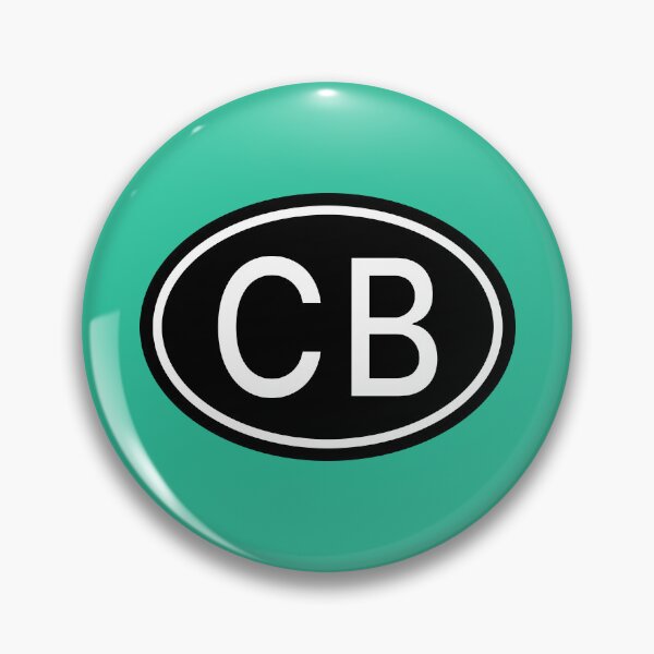 Item preview, CB Initials Monogram Oval White Letters designed and sold by Jeallan Designs.