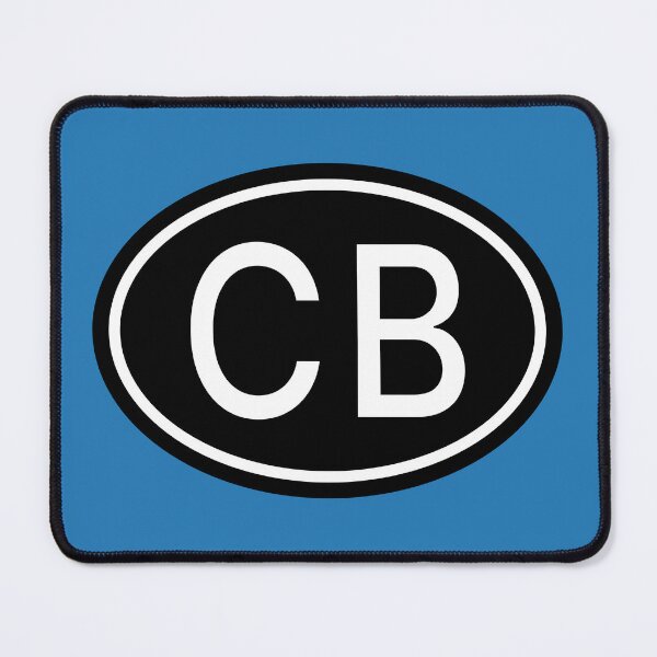 Item preview, CB Initials Monogram Oval White Letters designed and sold by Jeallan Designs.