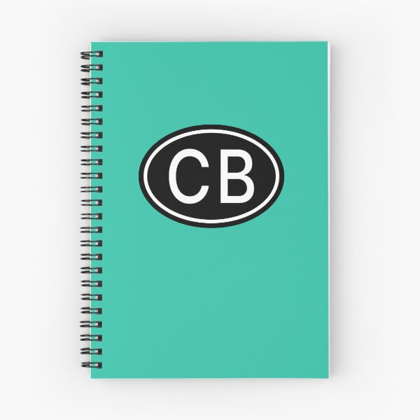 Item preview, CB Initials Monogram Oval White Letters designed and sold by Jeallan Designs.
