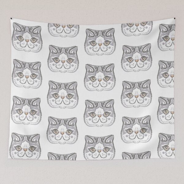 Item preview, Cat grey face designed and sold by lex-sky.