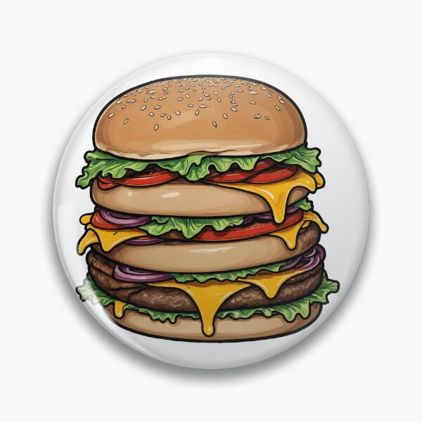 Item preview, Burger with melted cheese designed and sold by OlvadDesigns.