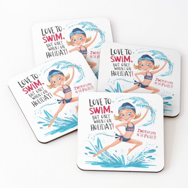 Item preview, I Love to Swim, but Only on Holiday! designed and sold by Zwembad Vergelijker.