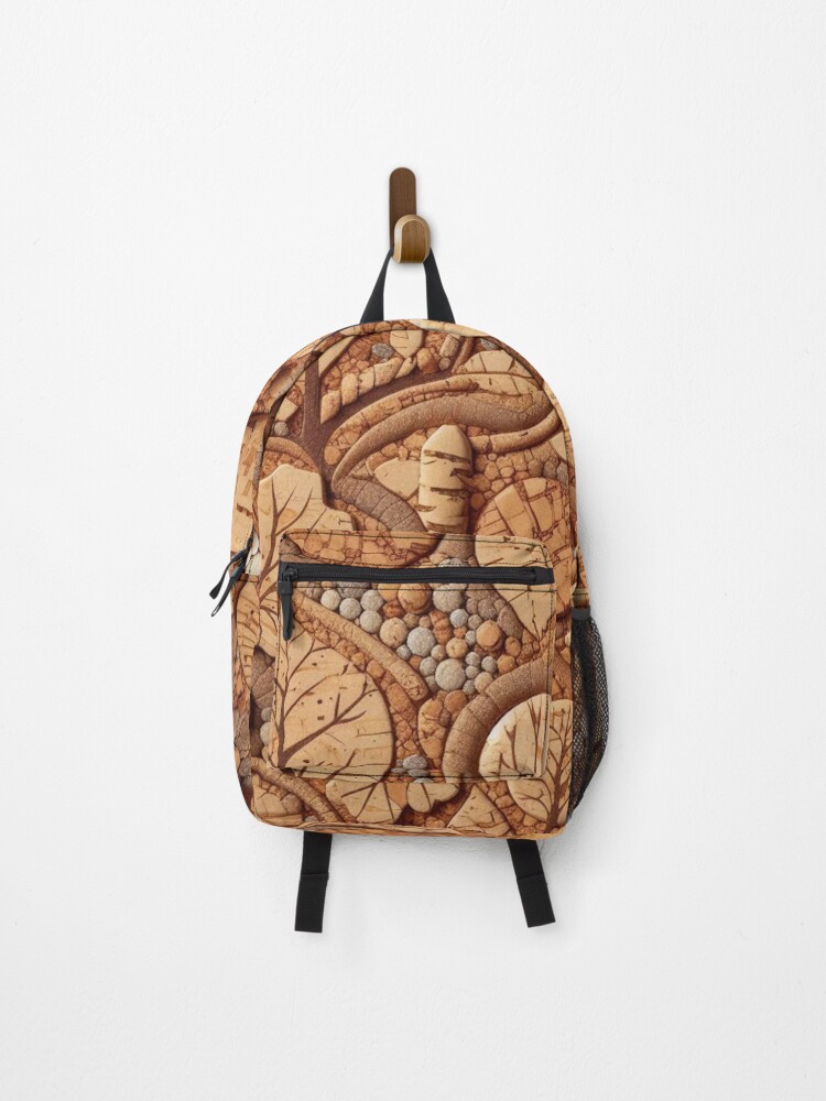 Thumbnail 1 of 3, Backpack, Natural Cork Fabric Pattern designed and sold by RuiFernandes.