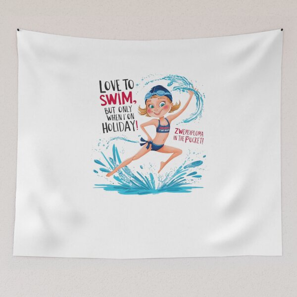 Item preview, I Love to Swim, but Only on Holiday! designed and sold by Zwembad Vergelijker.