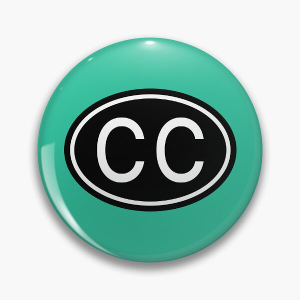 Item preview, CC Initials Monogram Oval White Letters designed and sold by Jeallan Designs.