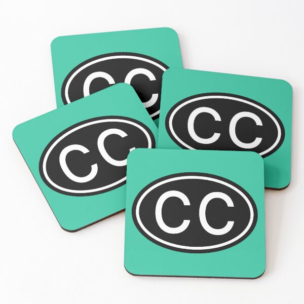 Item preview, CC Initials Monogram Oval White Letters designed and sold by Jeallan Designs.