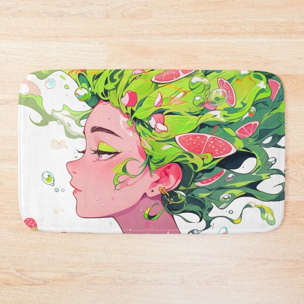 Item preview, Kawaii Green Fruity Fantasy Anime Girl designed and sold by bubblegoth.