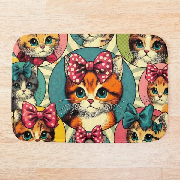 Item preview, vintage kittins wearing bows in a circle designed and sold by Expressions-Sel.