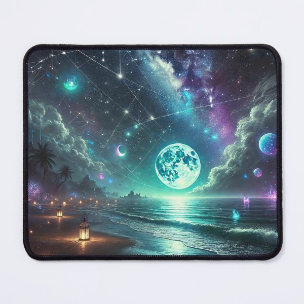 Item preview, Moonlit Beach – Cosmic Fantasy Scene designed and sold by Design Delinquent.