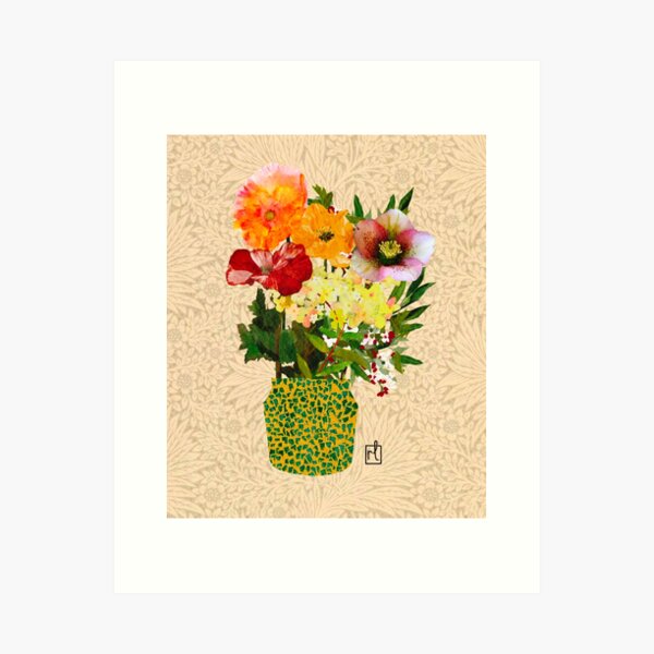 Vista previa del artículo con la obra «Jarrón verde y dorado», diseñado y vendido por RosinaLippiArt.