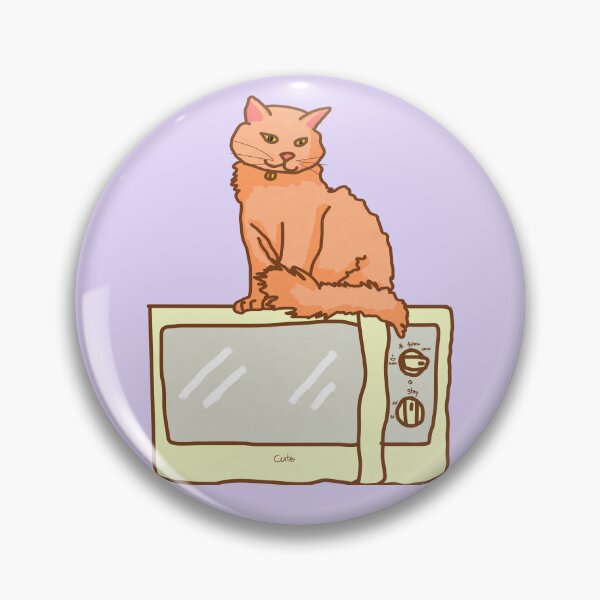 Item preview, Pretty cat on microwave designed and sold by Kaewtaming.