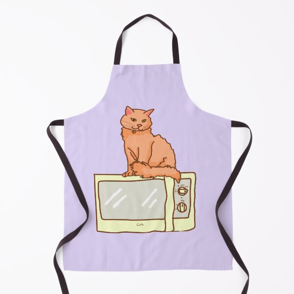 Item preview, Pretty cat on microwave designed and sold by Kaewtaming.