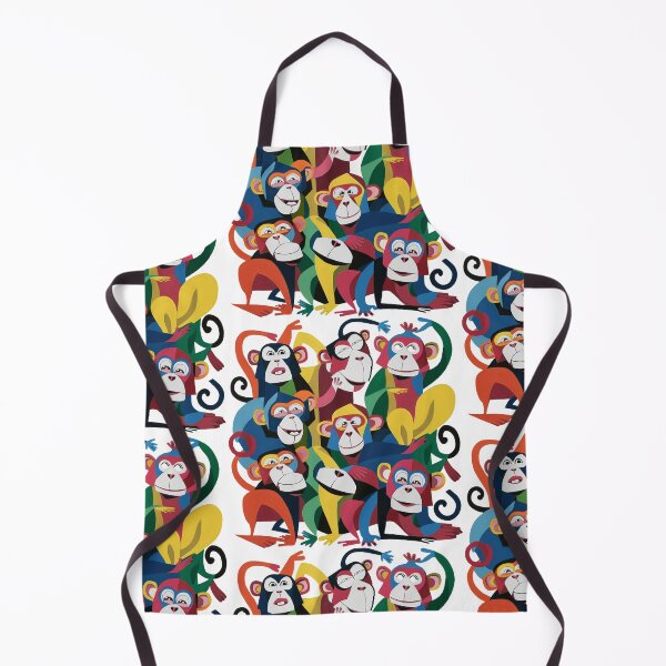 Item preview, Funny Cool Artsy Monkeys Print Abstract Art designed and sold by Nature's Fancy.