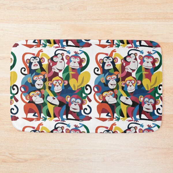Item preview,  Funny Cool Artsy Monkeys Print Abstract Art designed and sold by Nature's Fancy.
