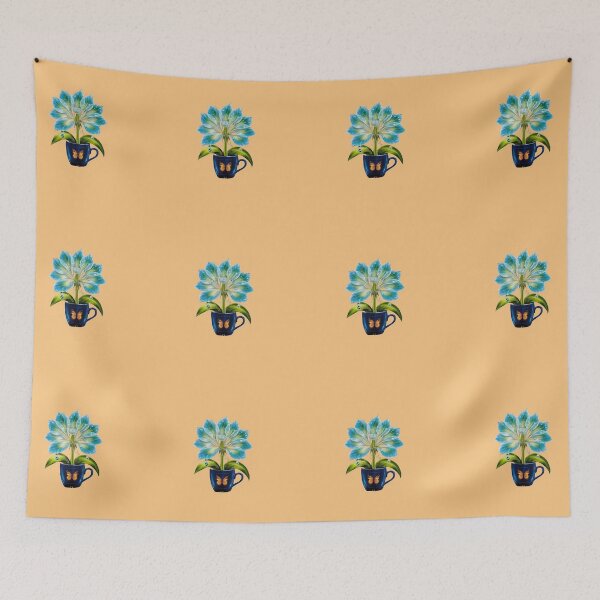 Item preview, Vibrant succulent in a Blue Cup designed and sold by AldeaPod.