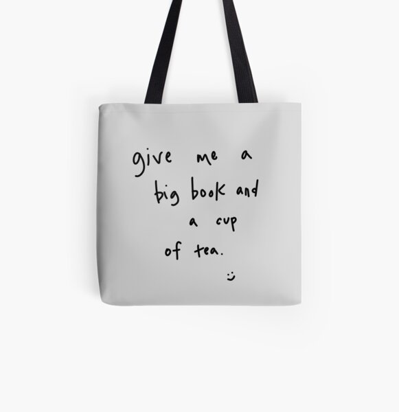 big book & cup of tea All Over Print Tote Bag