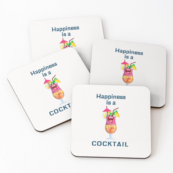 Item preview,  Happiness is a COCKTAIL- Smiling Cocktail Character designed and sold by AKreation.