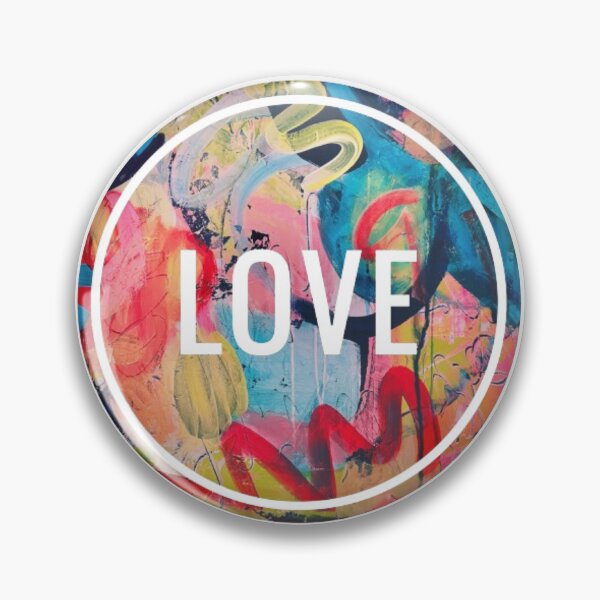 Item preview, Love.  Love in a Joyful, Colorful Abstract Art Circle Logo designed and sold by Beardsall-Art.