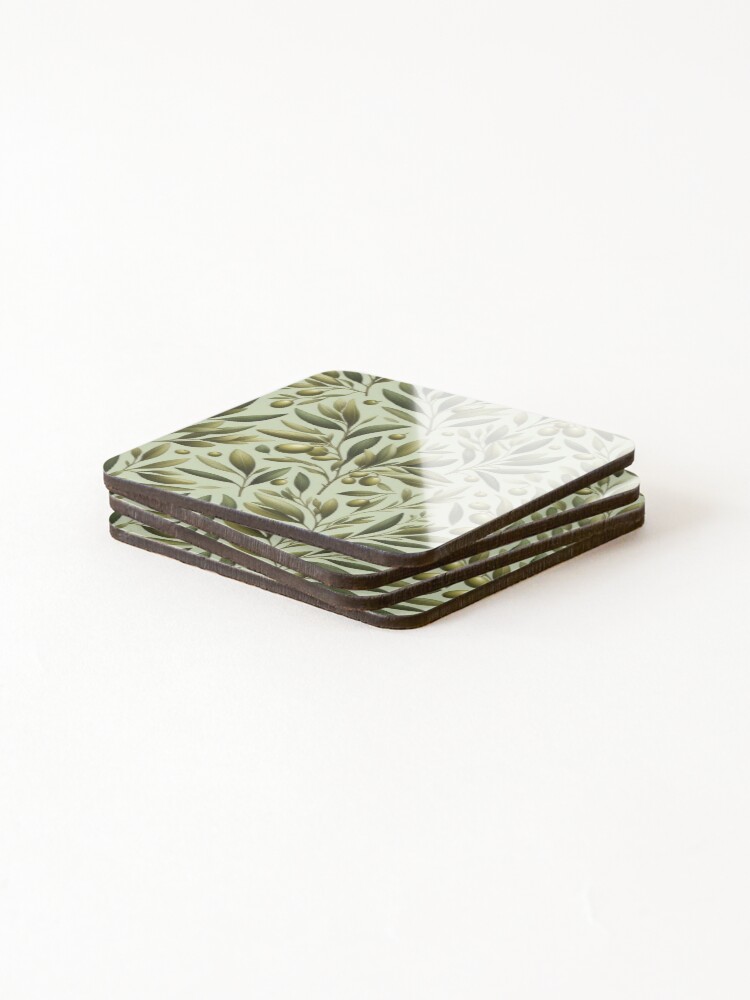 Thumbnail 4 of 5, Coasters (Set of 4), Olive Trees Pattern designed and sold by RuiFernandes.