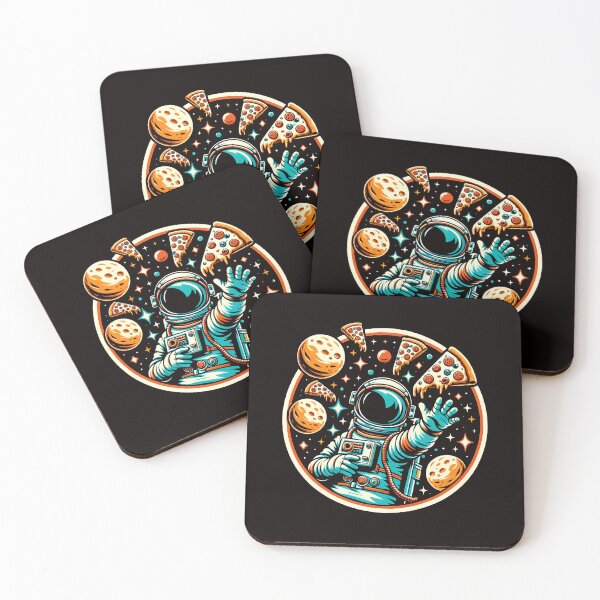 Item preview, Funny Astronaut in Space with Pizza  designed and sold by Logiamerch.