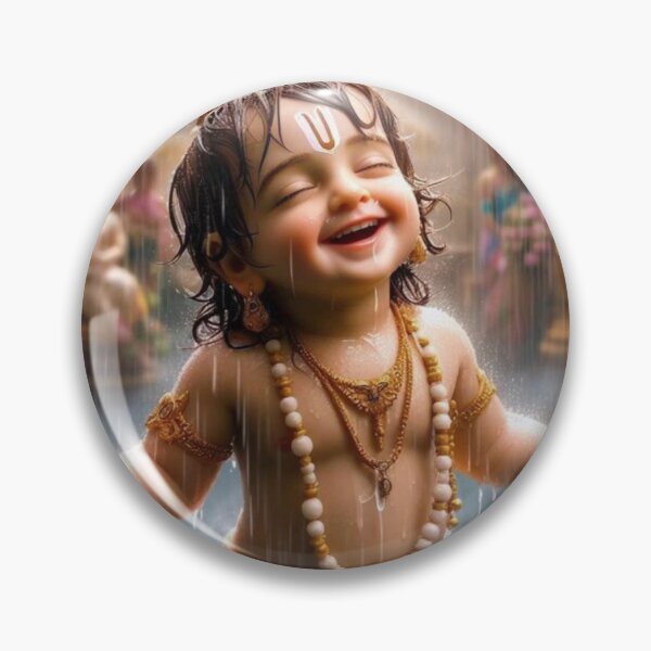 Artikelvorschau, Glücklicher Krishna genießt den Regen entworfen und verkauft von Eshant.