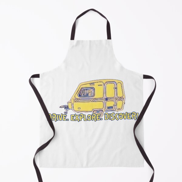 Item preview, Drive, Explore, Discover Yellow and Blue Caravan designed and sold by BeccaAelishe.