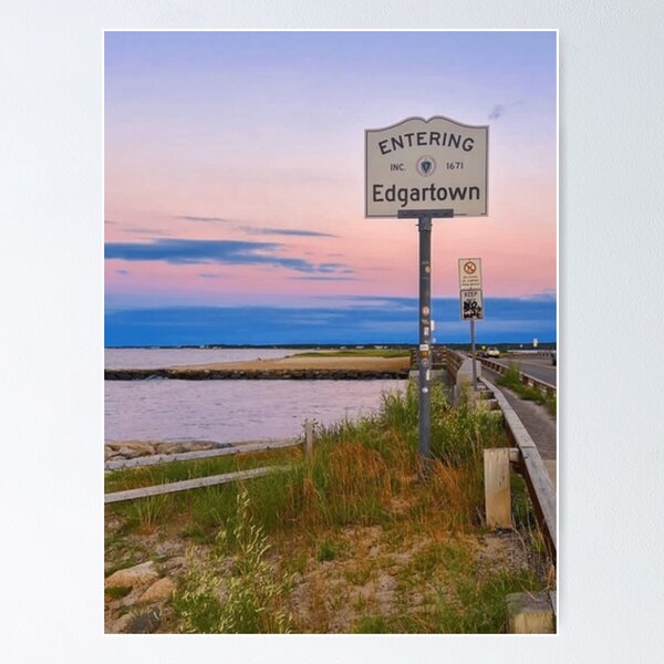 Item preview, Entering Edgartown Cape Cod  Martha's Vineyard - roadsign into Cape Cod Town designed and sold by WigOutlet.