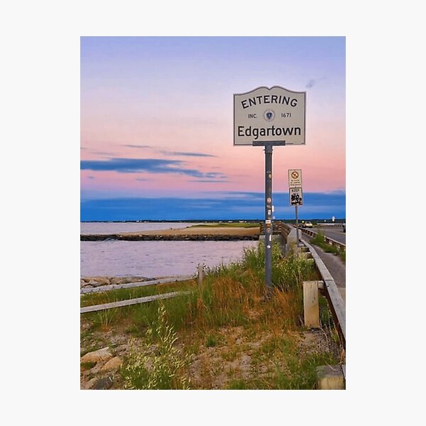 Item preview, Entering Edgartown Cape Cod  Martha's Vineyard - roadsign into Cape Cod Town designed and sold by WigOutlet.