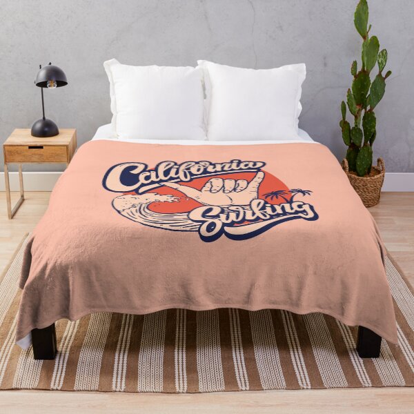 Item preview, California Surfing Illustration with Hand Gesture and Waves designed and sold by 19Beauty.