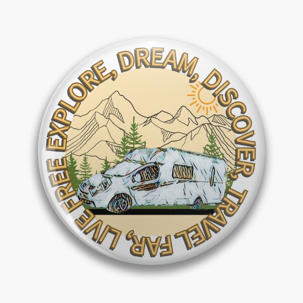 Item preview, Explore, Dream, Discover Brown and White Motorhome Camper designed and sold by BeccaAelishe.