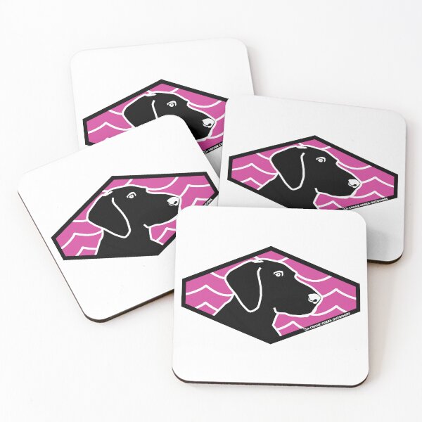 Item preview, Black Lab Profile, Pink Waves Background designed and sold by CraneCreek.