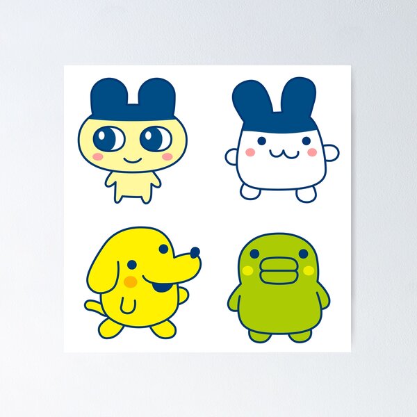 Kawaii Sea Animals Set Poster