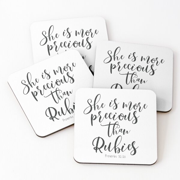Item preview, Proverbs 31:10 She Is More Precious Than Rubies designed and sold by amazingjoy.