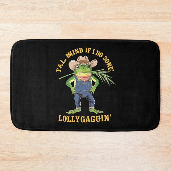 Item preview, Y'all Mind If I Do Some Lollygagging Funny Cowboy, Retro Cartoon, Vintage Style, Weird, Meme, Frog designed and sold by BLZART.