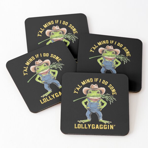 Item preview, Y'all Mind If I Do Some Lollygagging Funny Cowboy, Retro Cartoon, Vintage Style, Weird, Meme, Frog designed and sold by BLZART.