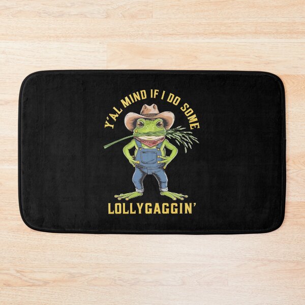 Item preview, Y'all Mind If I Do Some Lollygagging Funny Cowboy, Retro Cartoon, Vintage Style, Weird, Meme, Frog designed and sold by BLZART.