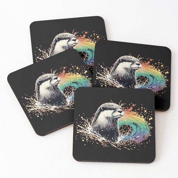 Item preview, Otter Rainbow Splash Street Art designed and sold by TomFrontierArt.
