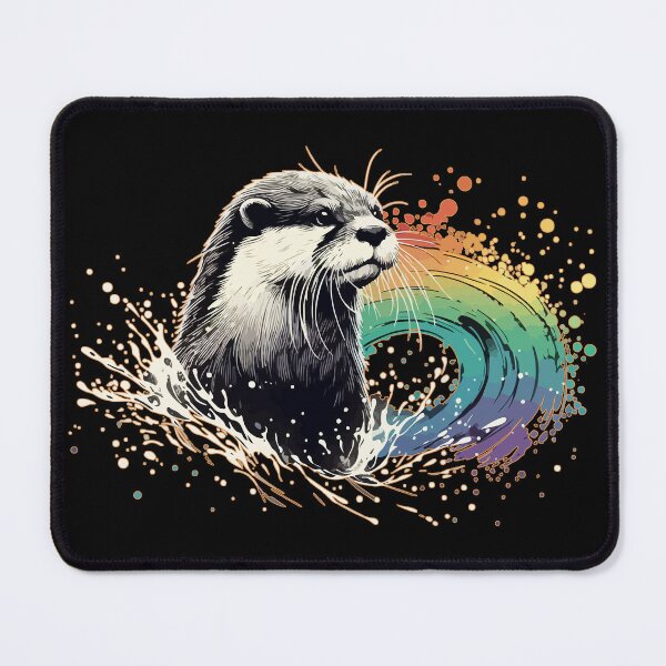 Item preview, Otter Rainbow Splash Street Art designed and sold by TomFrontierArt.