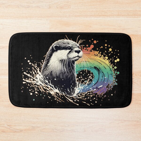 Item preview, Otter Rainbow Splash Street Art designed and sold by TomFrontierArt.