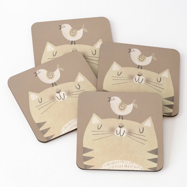 Item preview, Happy Cat & Bird designed and sold by poket.piktures.