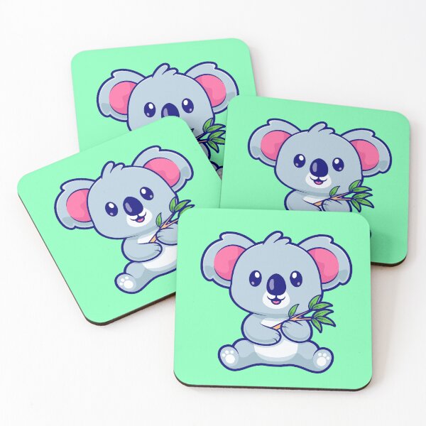 Item preview, Cute Koala Holding Tree Branch Cartoon Vector Icon Illustration designed and sold by hjian8219.