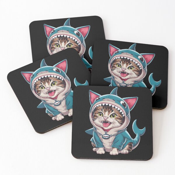 Item preview, Cat in Shark Costume Cute kitten and shark for cat lover designed and sold by MTRBSK11.