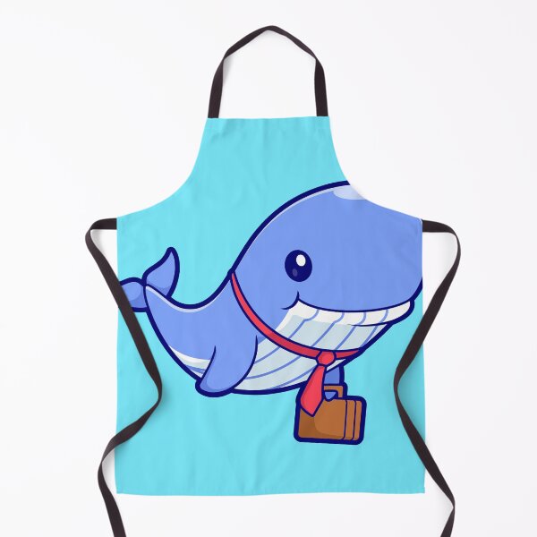 Item preview, Cute Whale Employee Holding Bag Cartoon Vector Icon Illustration designed and sold by hjian8219.