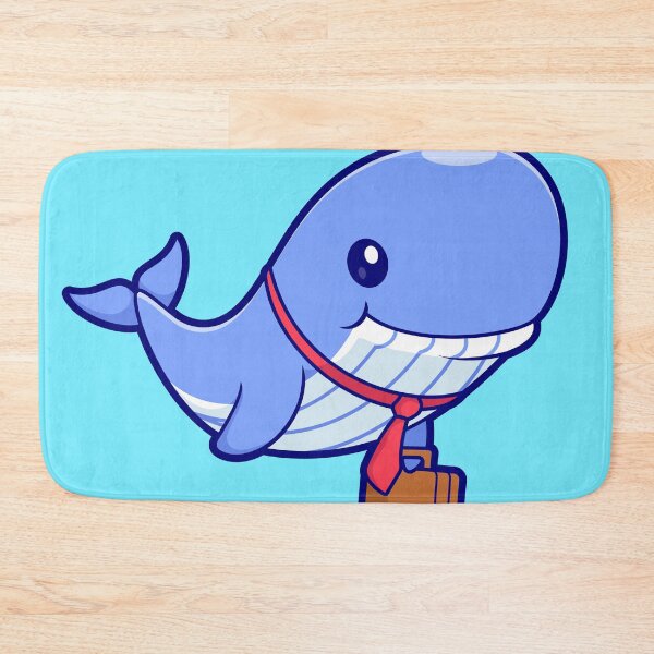 Item preview, Cute Whale Employee Holding Bag Cartoon Vector Icon Illustration designed and sold by hjian8219.