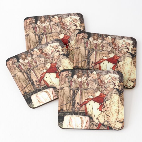 Item preview, Galahad and the Sword in the Floating Stone - Arthur Rackham designed and sold by forgottenbeauty.