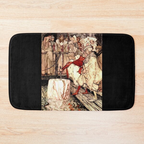 Item preview, Galahad and the Sword in the Floating Stone - Arthur Rackham designed and sold by forgottenbeauty.