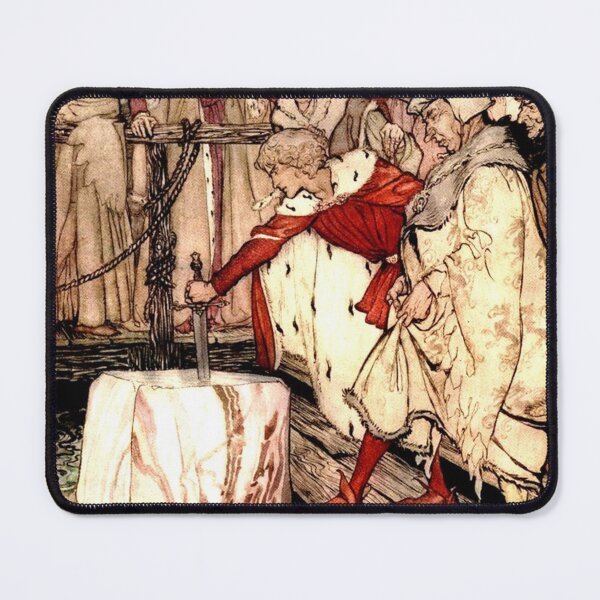 Item preview, Galahad and the Sword in the Floating Stone - Arthur Rackham designed and sold by forgottenbeauty.